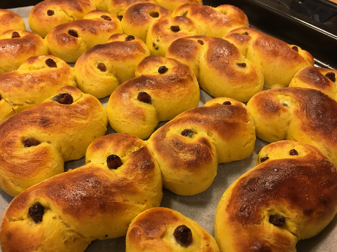 Sockerfria Lussebullar med sötningsmedel