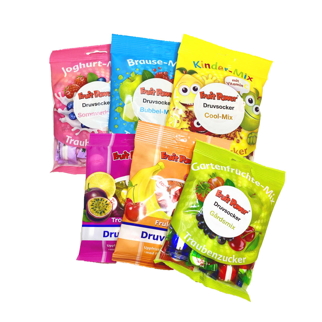 Singelpackat druvsocker fruitpower