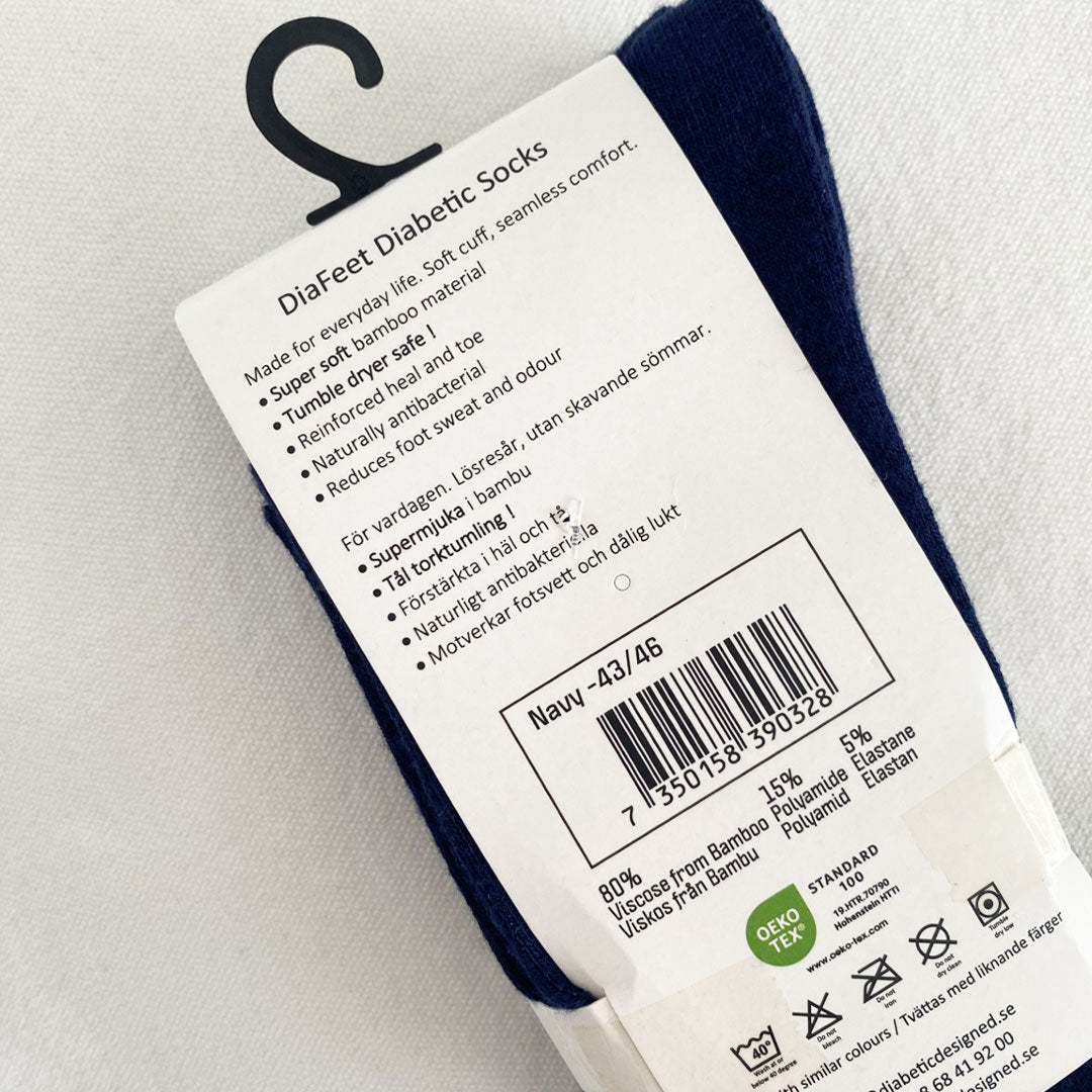 DiaFeet diabetesstrumpor i bambu information