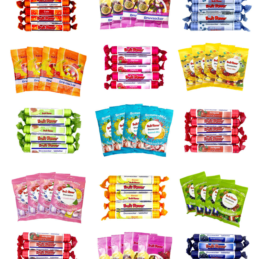 FruitPower druvsocker köp 3 få 20% rabatt mixa fritt