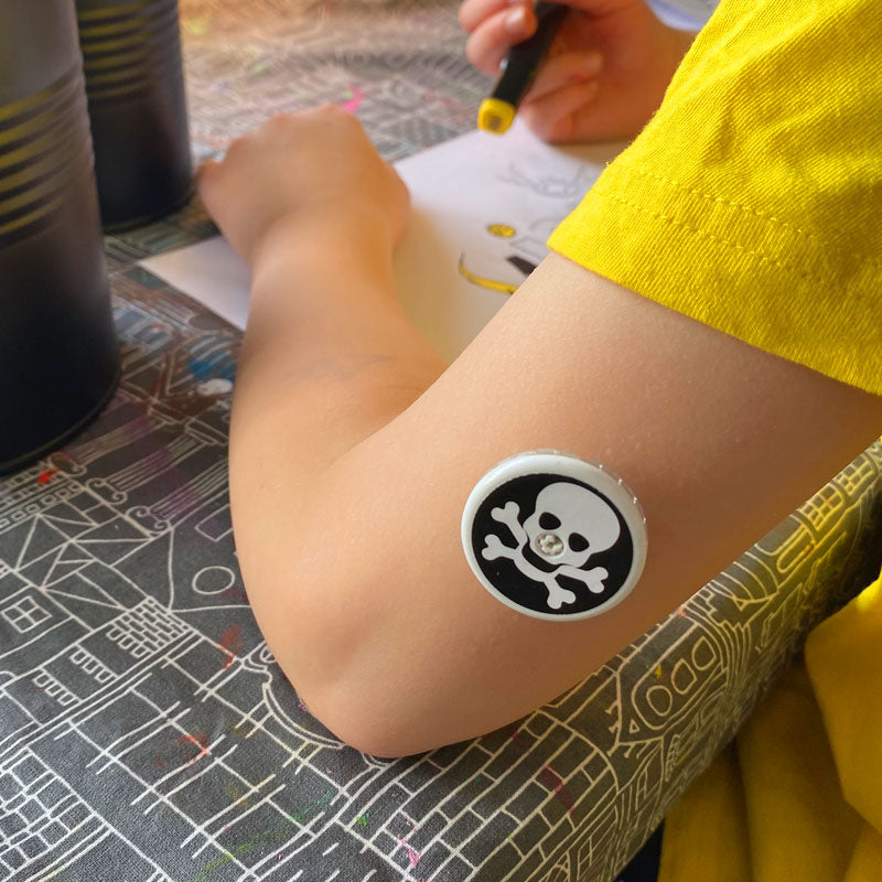 Freestyle Libre klistermärke Diabetic Designed skull