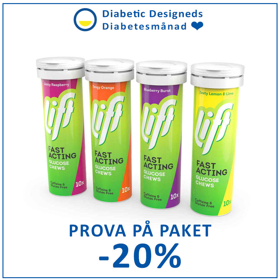 Druvsocker LIFT  Prova På alla smaker Hallon Apelsin Blåbär Citron-Lime