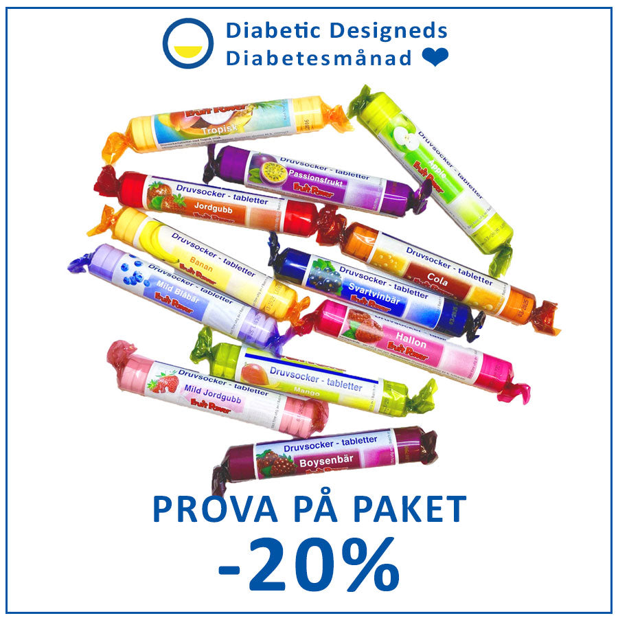 Druvsocker FruitPower Prova Rullar Alla smaker