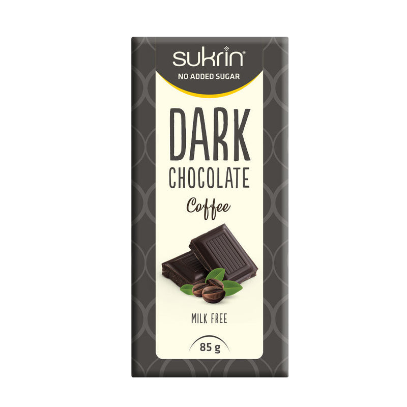 Sockerfri mörk choklad SUKRIN kaffe framsida