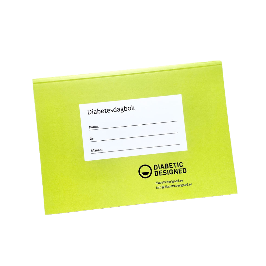 Diabetesdagbok grön framsida