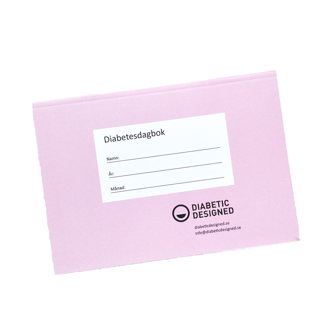 Diabetesdagbok rosa framsida