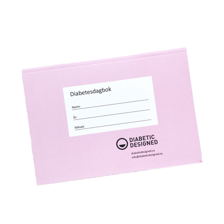 Diabetesdagbok rosa framsida