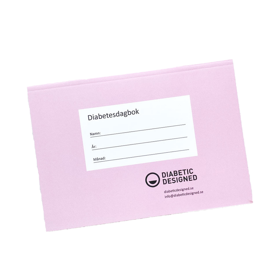Diabetesdagbok rosa framsida