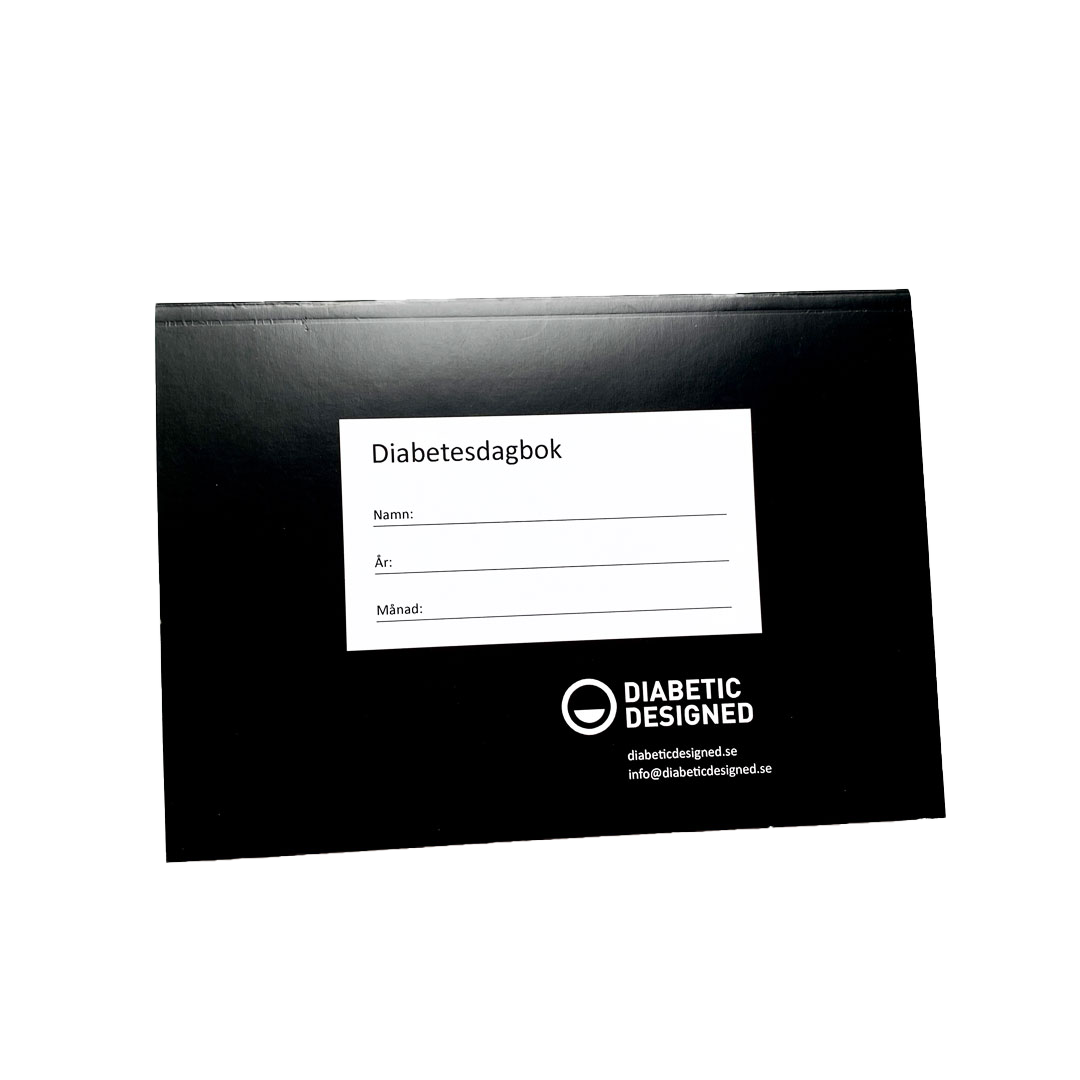 Diabetesdagbok Svart framsida