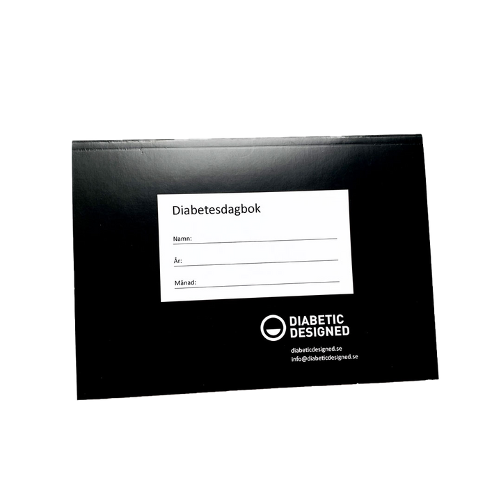 Diabetesdagbok Svart framsida