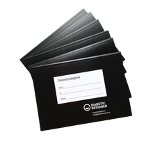 Diabetesdagbok svart 6 pack