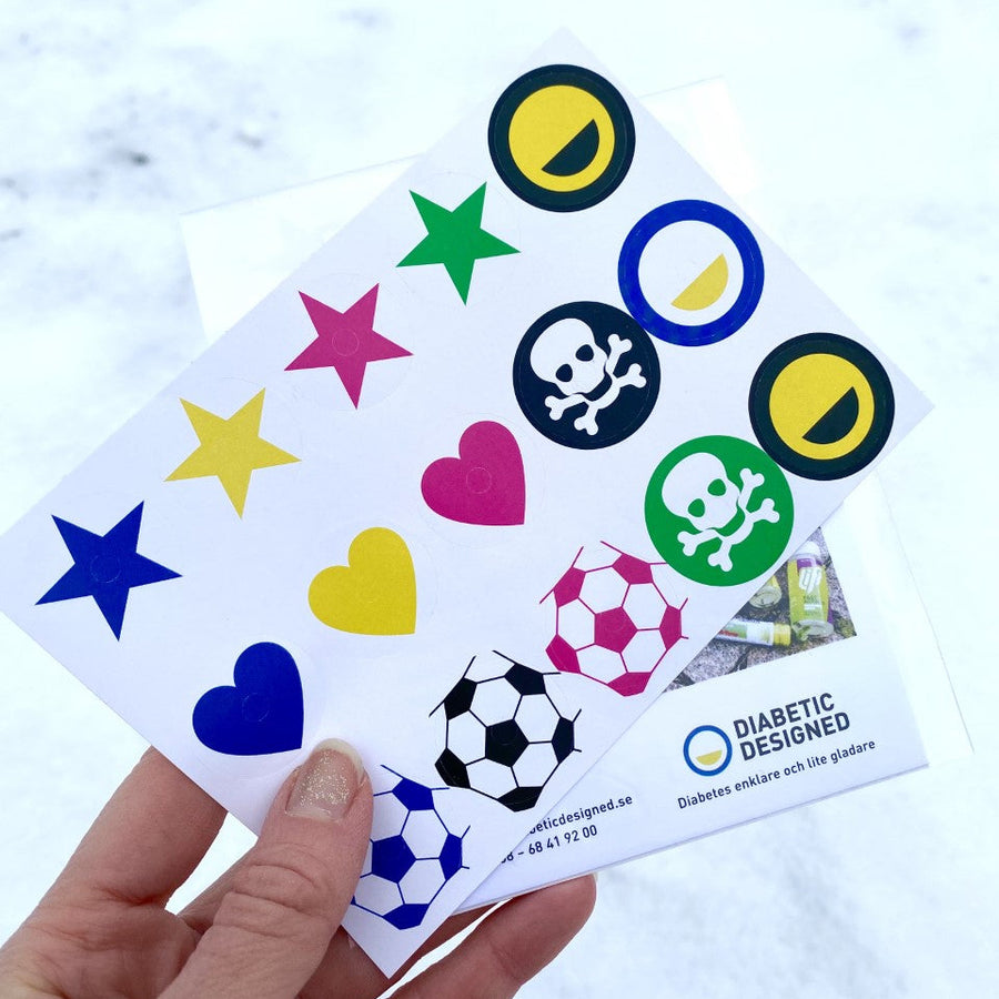 Diabetic Designed stickers olika motiv