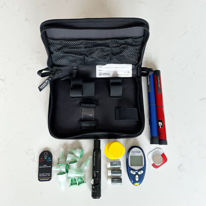 Diabetesväska för pennor Svart Diabetic Designed fylla med diabeteshjälpmedel