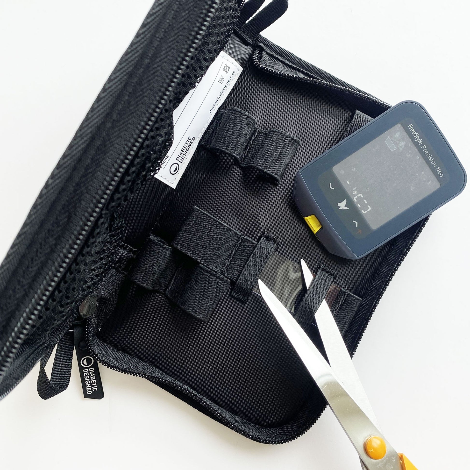 Diabetesväska för pennor Svart Diabetic Designed klippa justera