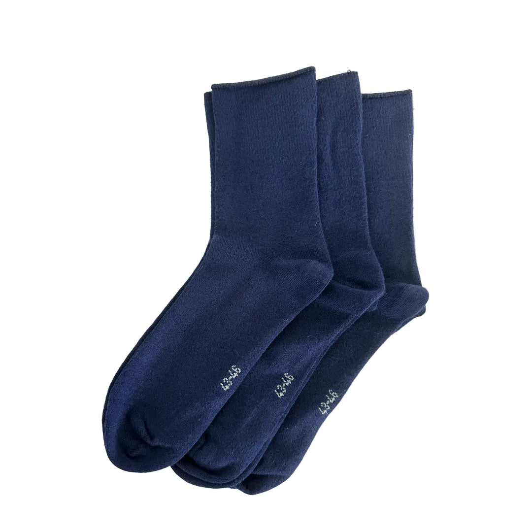 DiaFeet Snygga Diabetesstrumpor i bambu Marin 3-pack