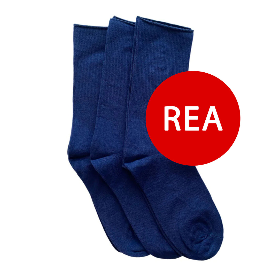 DiaFeet Snygga Diabetesstrumpor i bambu Marin 3-pack rea