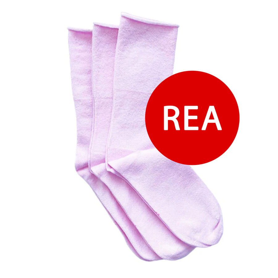 DiaFeet Snygga Diabetesstrumpor i bambu Rosa 3-pack REA