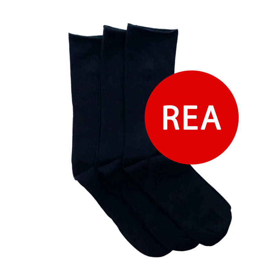 DiaFeet Snygga Diabetesstrumpor i bambu Svart 3-pack rea