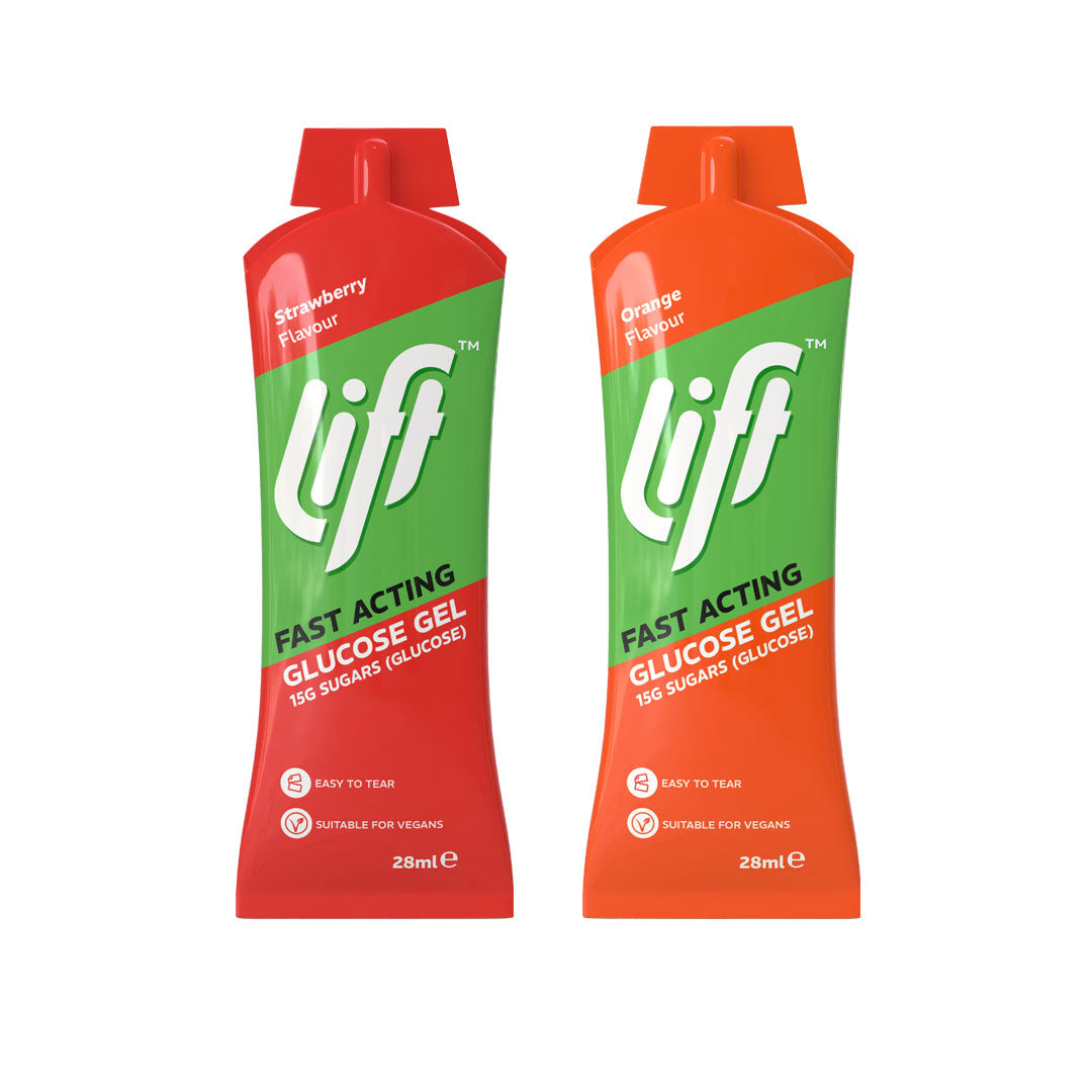 Druvsocker LIFT Gluco Gel Jordgubb och Apelsin