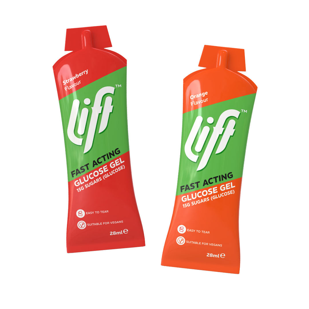 Druvsocker LIFT Gluco Gel Jordgubb och Apelsin
