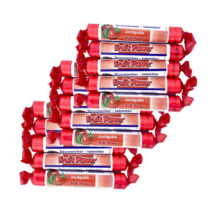 Druvsocker FruitPower Jordgubb 15-pack