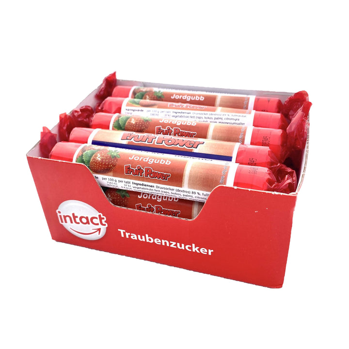 Druvsocker FruitPower Jordgubb 15-pack box
