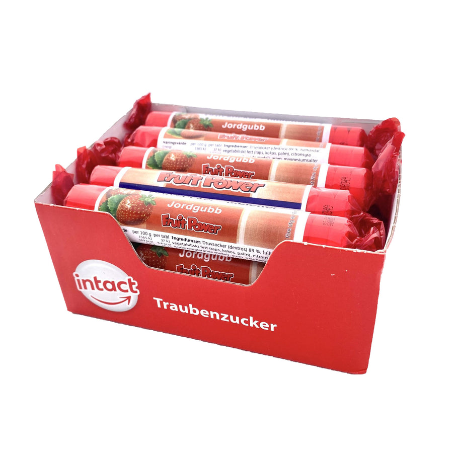 Druvsocker FruitPower Jordgubb 15-pack box