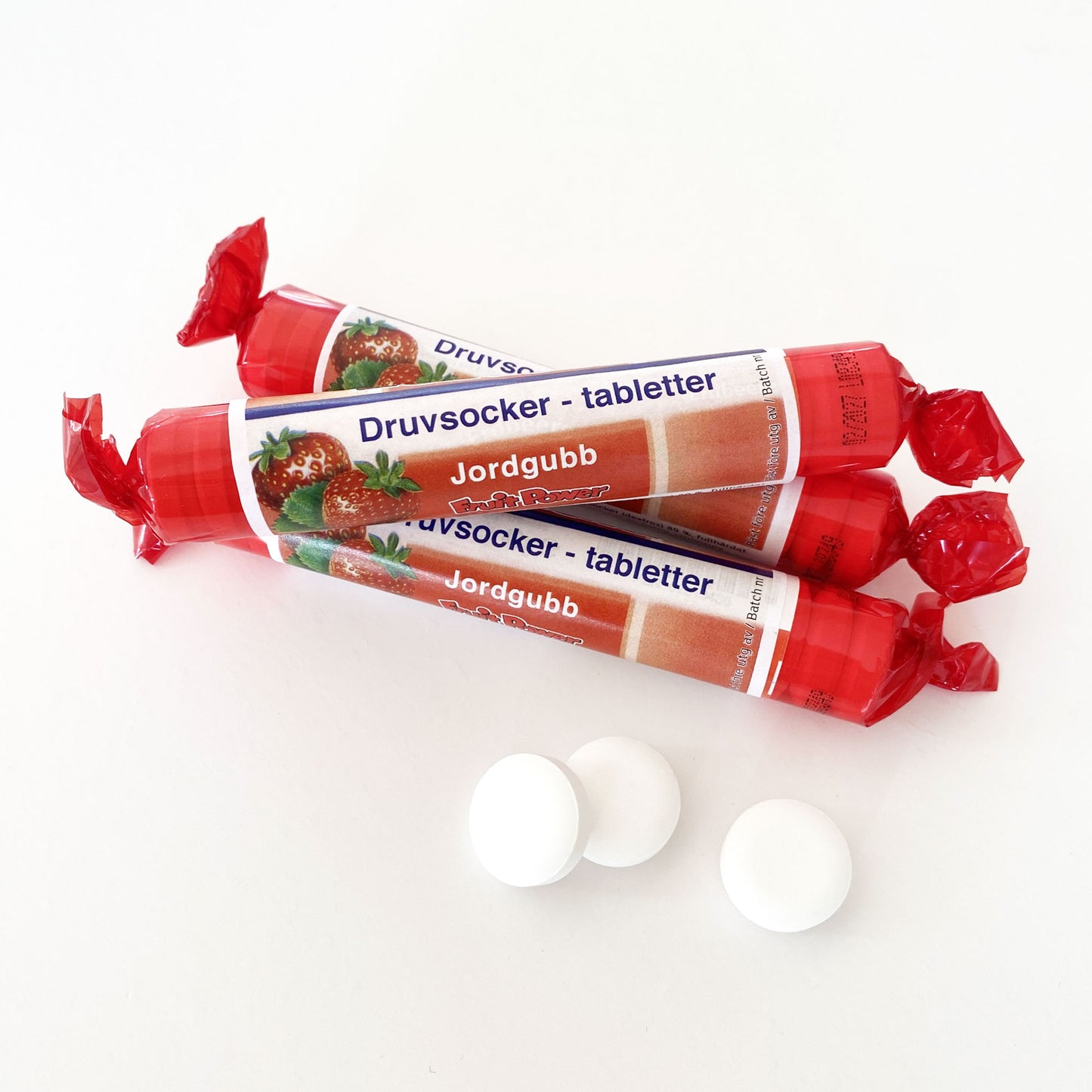 Druvsocker FruitPower Jordgubb tabletter