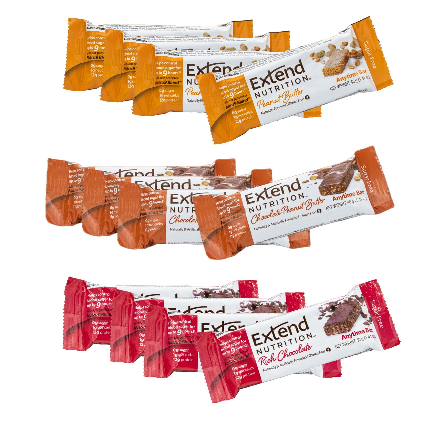 Extend Bar Prova på paketet 2025 Rik choklad, Jordnötssmör och choklad och Jordnötssmör