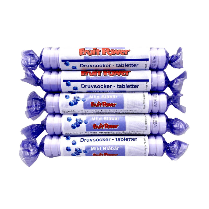 Druvsocker FruitPower Mild Blåbär 5-pack