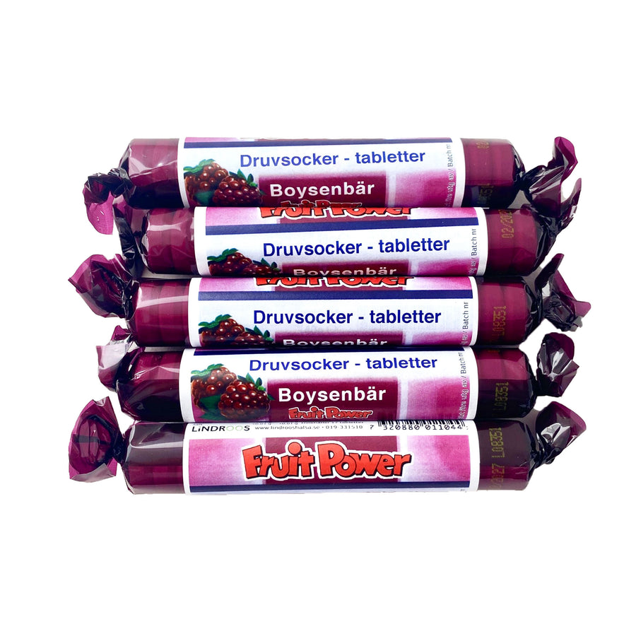 Druvsocker FruitPower Boysenbär 5-pack