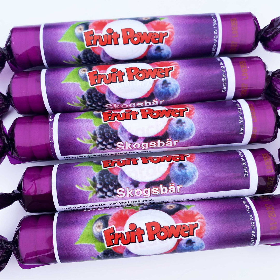 FruitPower druvsocker rullar skogsbär 5-pack