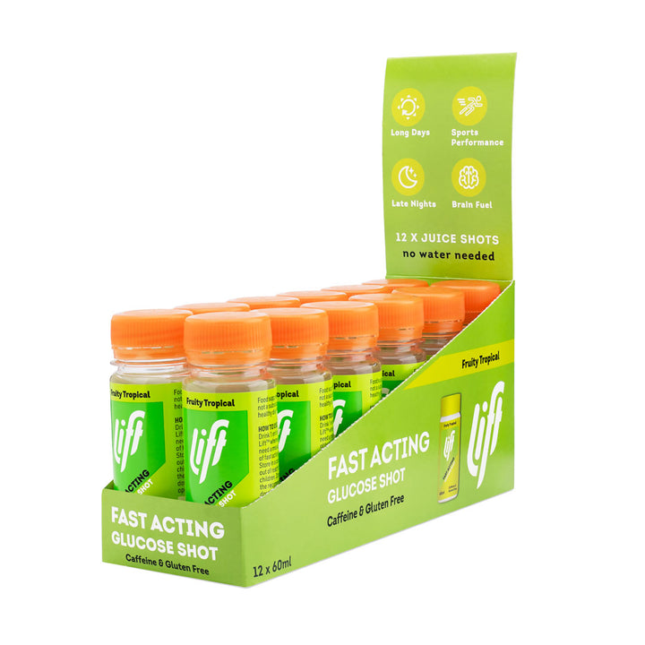 Druvsocker LIFT GlucoShot Tropisk 12-pack