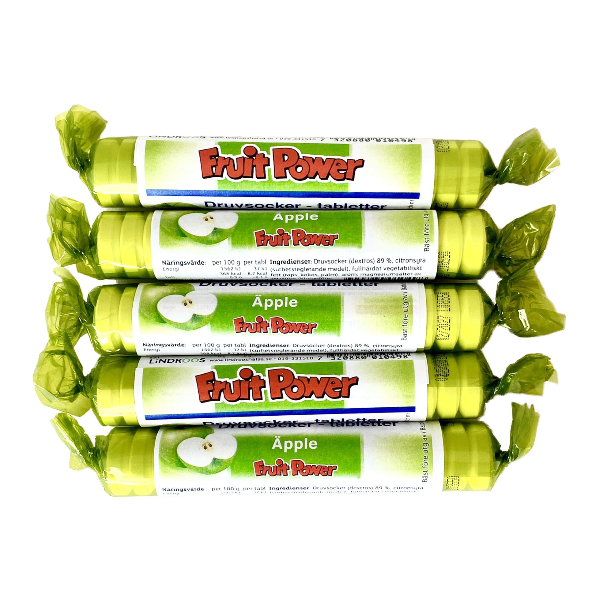 Druvsocker FruitPower Grönt Äpple 5-pack