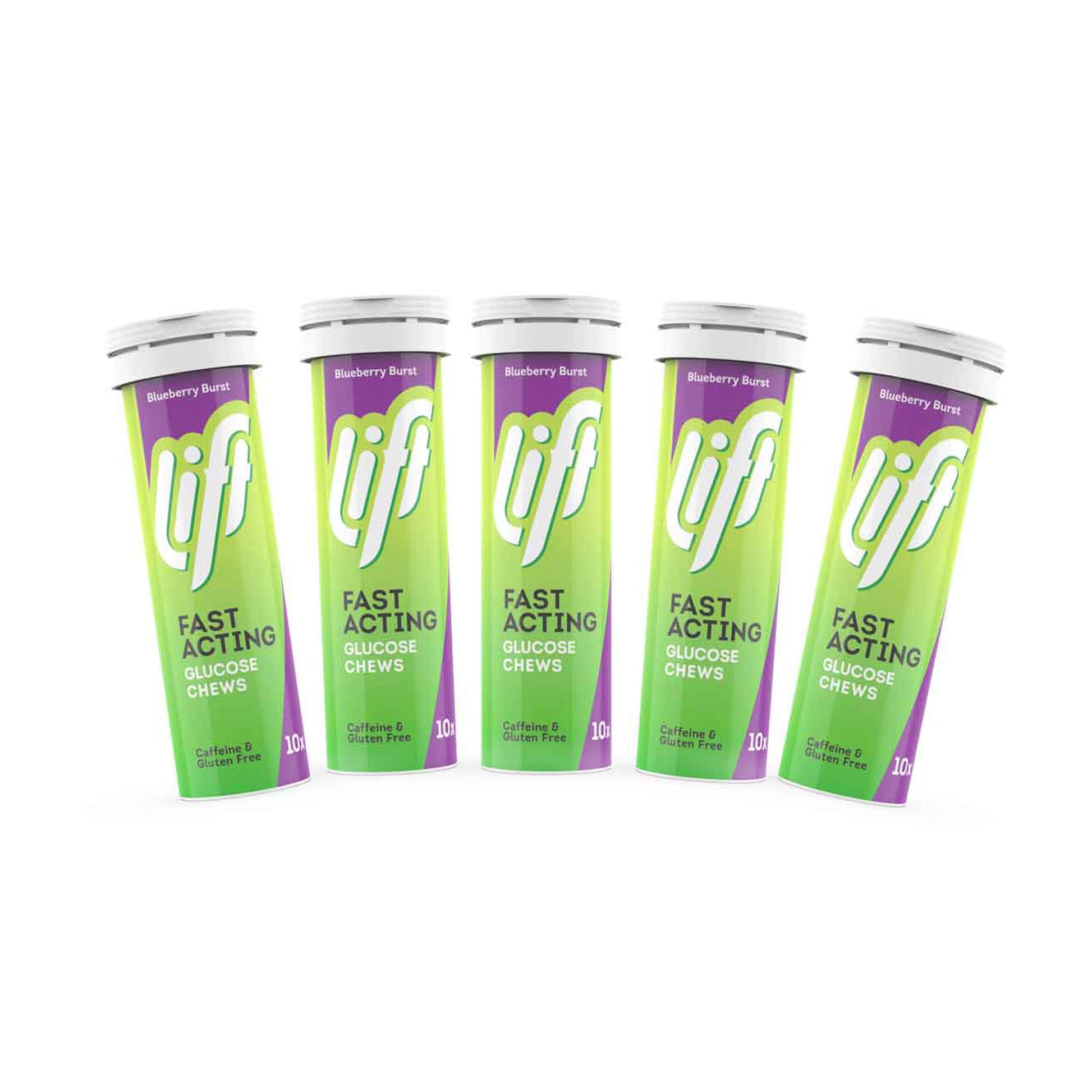 Druvsocker LIFT Blåbär 5-pack