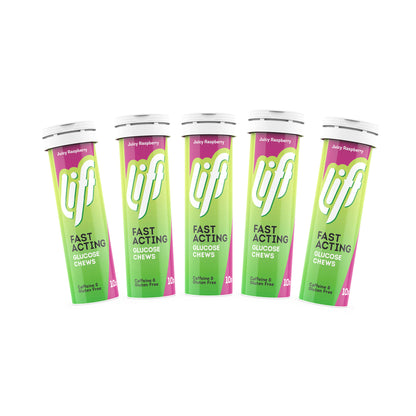 Druvsocker LIFT Hallon 5-pack