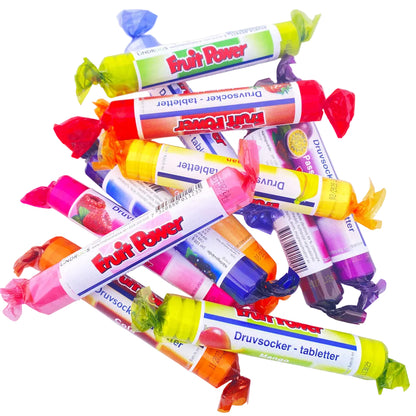 Prova fruitpower druvsocker rullar