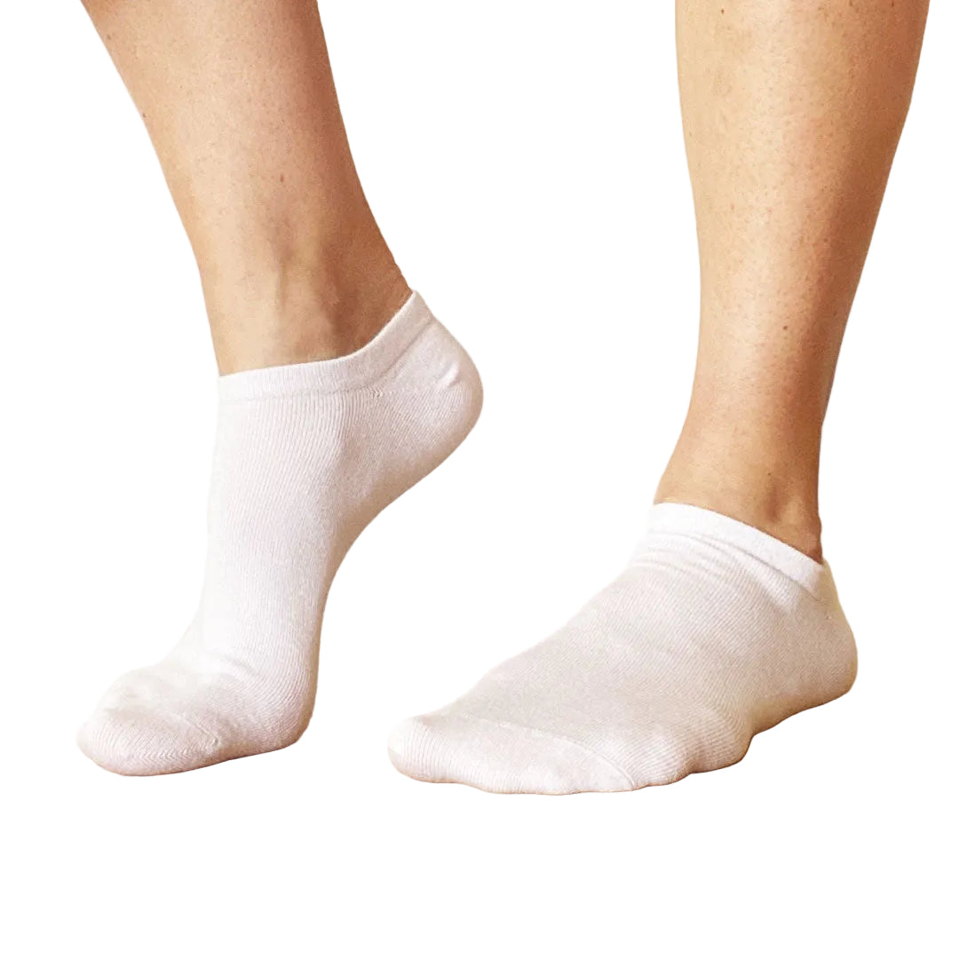 mjuk och skön diabetesstrumpa i bambu sneakersmodell 