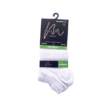 Sneakers diabetesstrumpa i bambu vit 3-pack 36 - 40