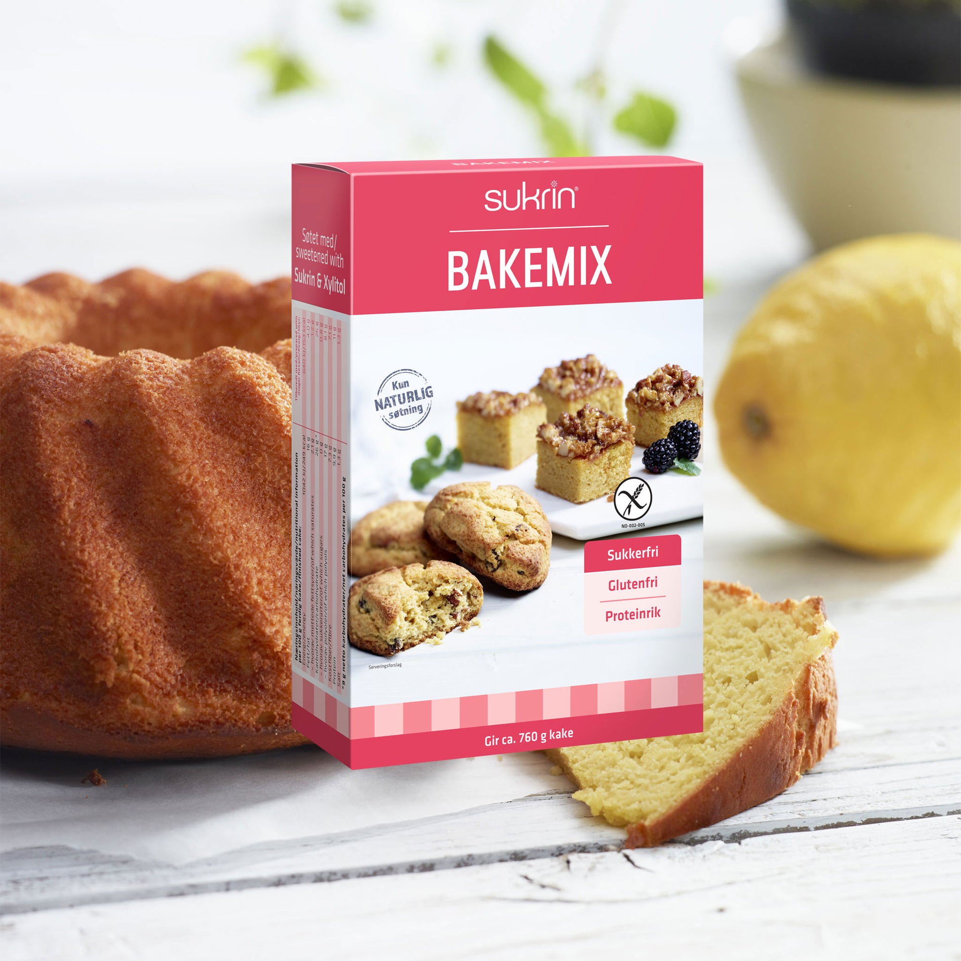 Sockerfri Kakmix SUKRIN ask