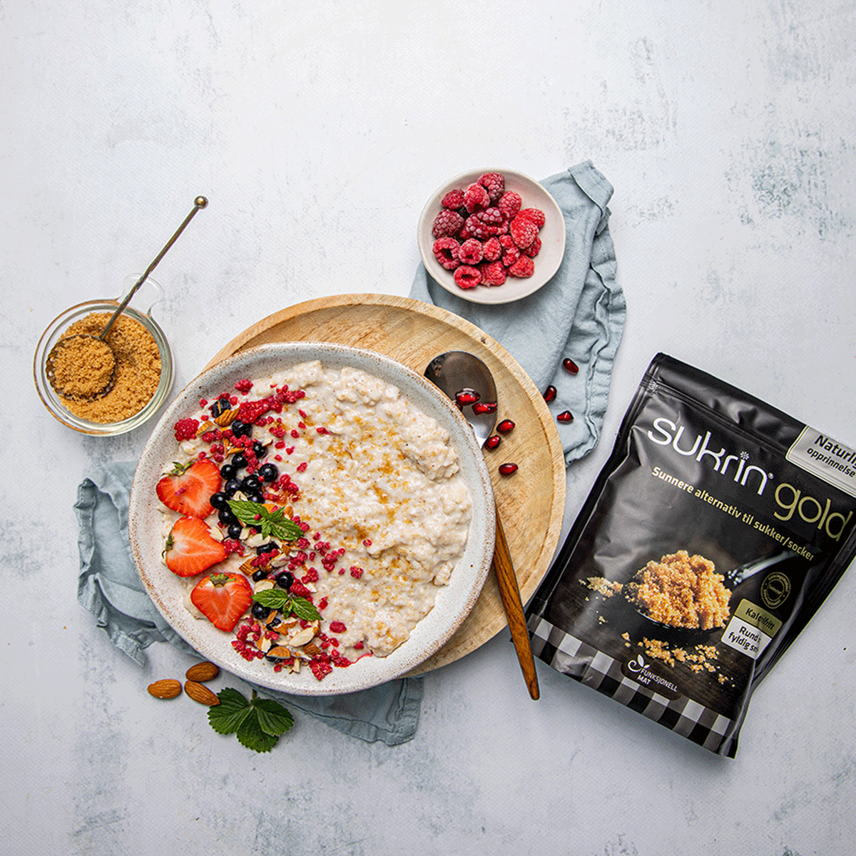 Sockerfritt Farinsocker SUKRIN 250 gram