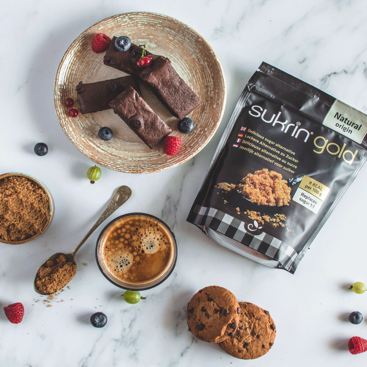 Sockerfritt Farinsocker SUKRIN 250g