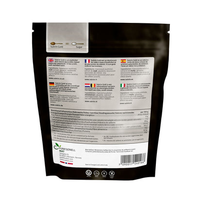 Sockerfritt Farinsocker SUKRIN 250 gram baksida paket