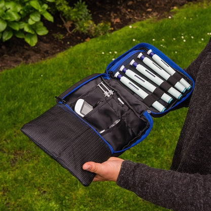 Insulin-kylväska på resa iCool kylvaska Prestige insida 5 insulinpennor