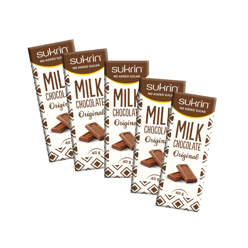 Sockerfri Mjölkchoklad SUKRIN 5-pack