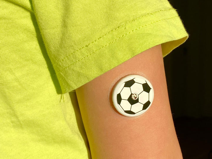 Freestyle Libre klistermärke Diabetic Designed svart fotboll