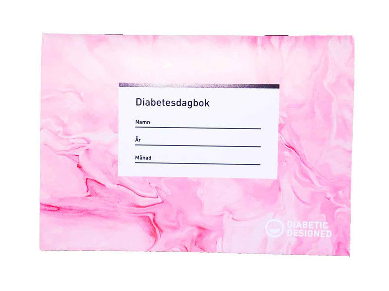 Diabetesdagbok rosa framsida