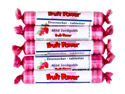 Druvsocker FruitPower Mild jordgubb 5-pack