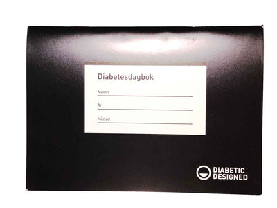 Diabetesdagbok svart framsida