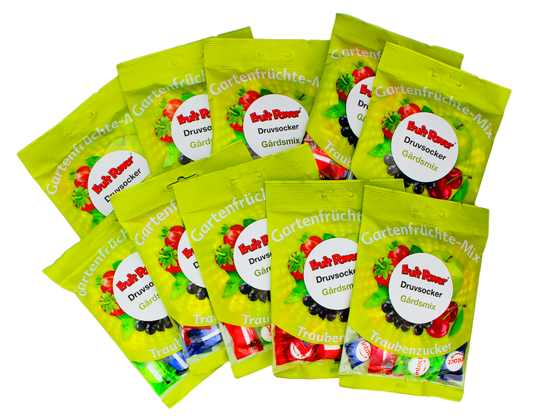 Fruitpower Druvsocker Gårdsmix 10-pack